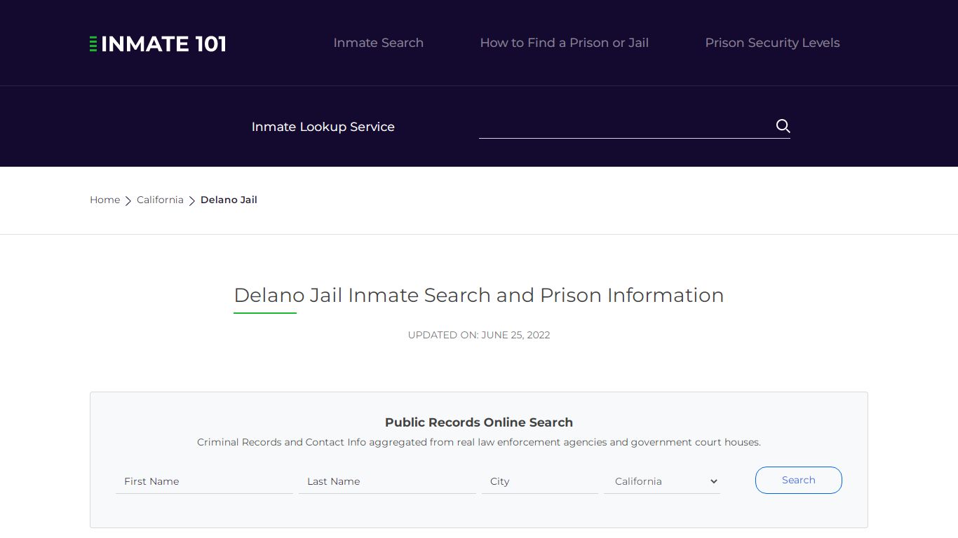 Delano Jail Inmate Search and Prison Information